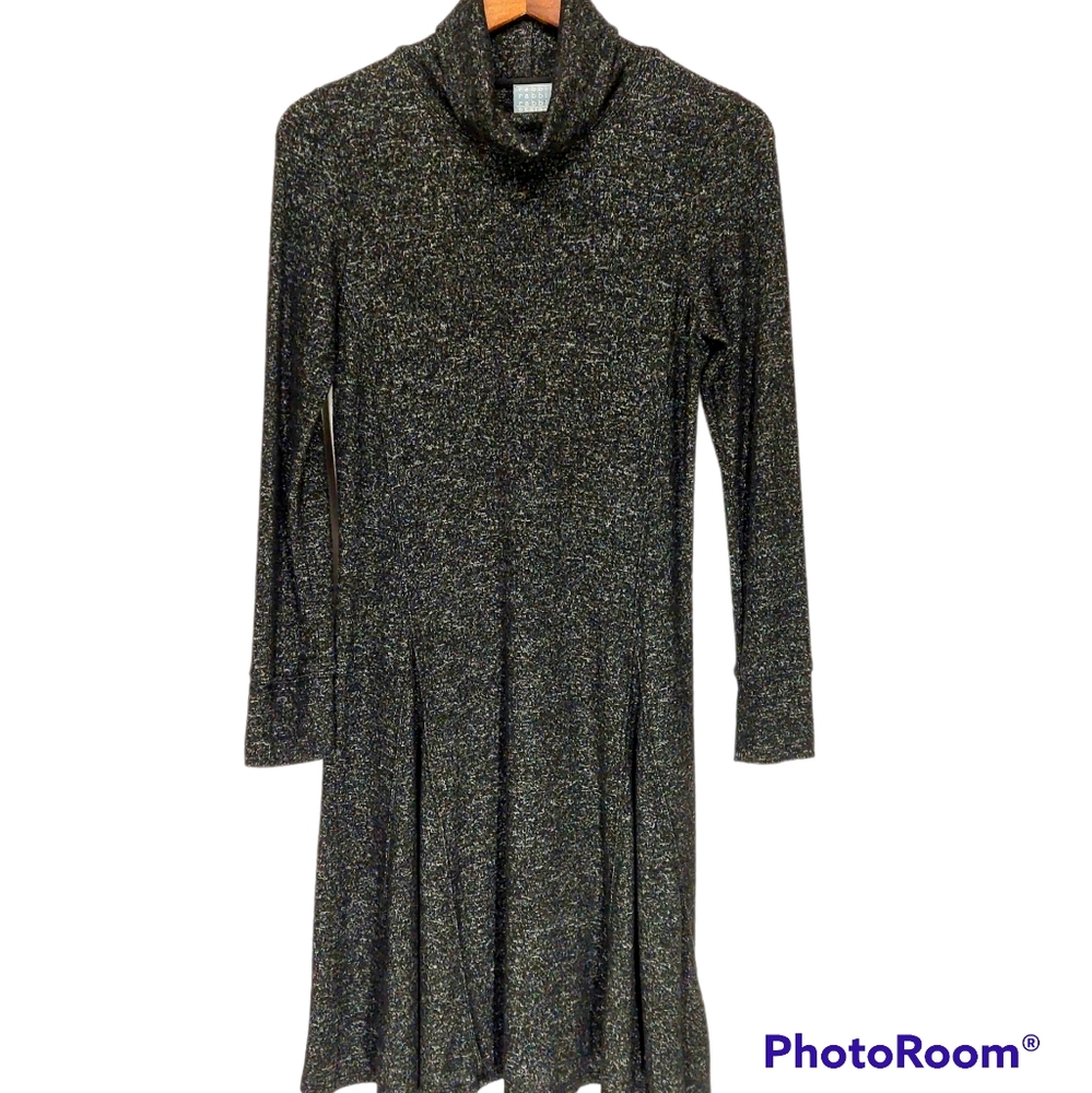 rabbit rabbit rabbit Designs Black Gray Sweater Dress Turtleneck Sz 10